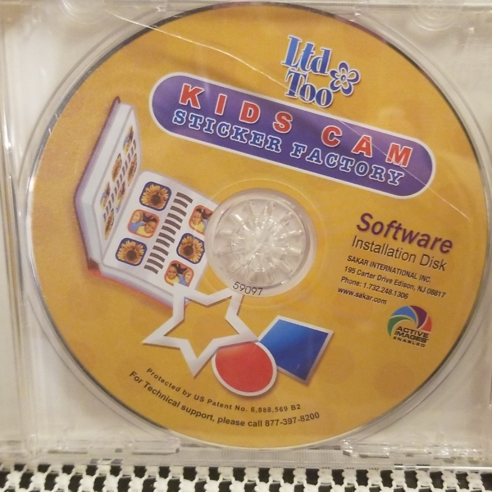 LTD Too Kids Cam Sticker Factory CD-ROM Game